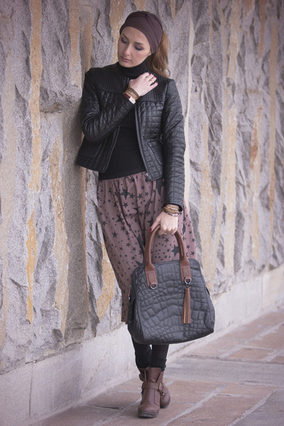 DV by dolce vita boots - Zara jacket - guilted leather BCBG Maxazria bag