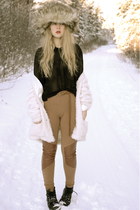 black transparent Monki shirt - black combat style thrifted boots