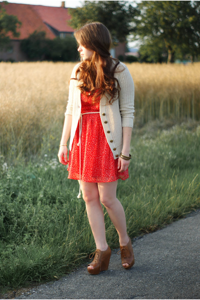 summer dress and cardigan