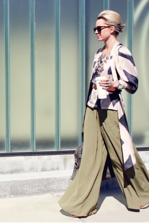 Stella McCartney blouse - YSL bag - Karen Walker sunglasses - asos pants