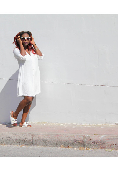 new look white shirt dress