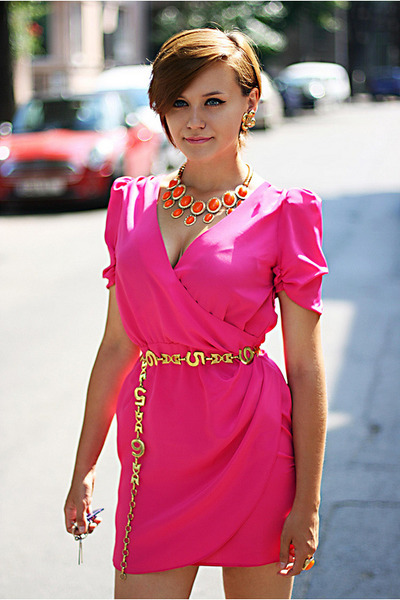 Bubble Gum Asos Dresses Gold Vintage Accessories All Dolled Up Bubble Gum Asos Dress Gold Vintage Accessories