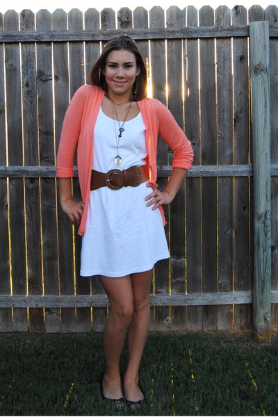 Orange Dress Brown Belt