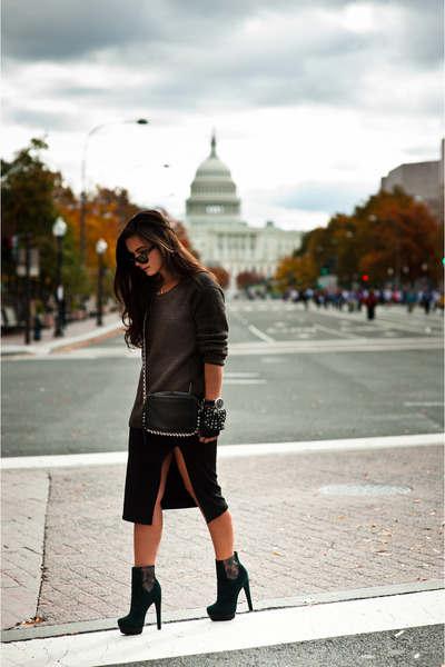 forest green thigh high boots