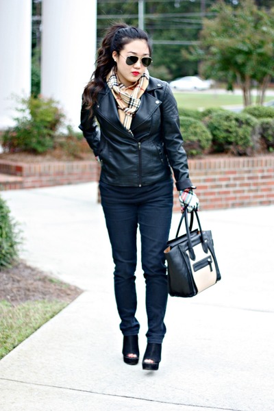 Black Ann Taylor Loft Jeans, Black Forever 21 Jackets | Leather