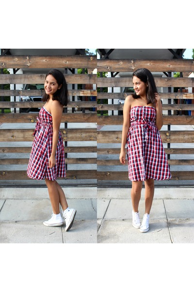 red checkered converse