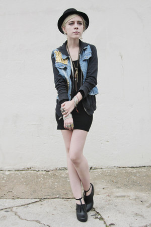 black Deena & Ozzy shoes - black American Apparel dress - black