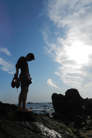 navy Zara shoes - flannel vintage shirt - navy DIY shorts