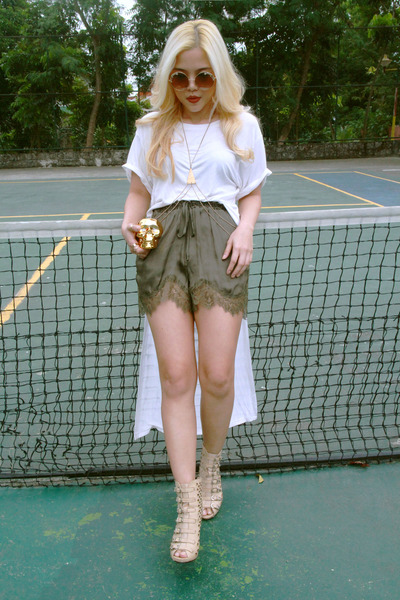 h&m silk shorts