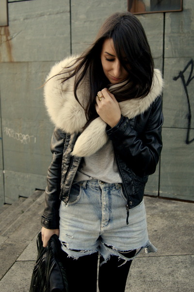 Faux Leather Jacket With Fur Collar Zara Modern Fashion Faux Leather Jacket With Fur Collar Zara