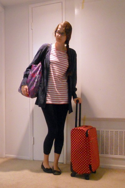 black leggings and flats