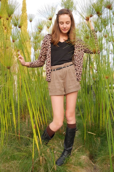 apt 9 leopard cardigan
