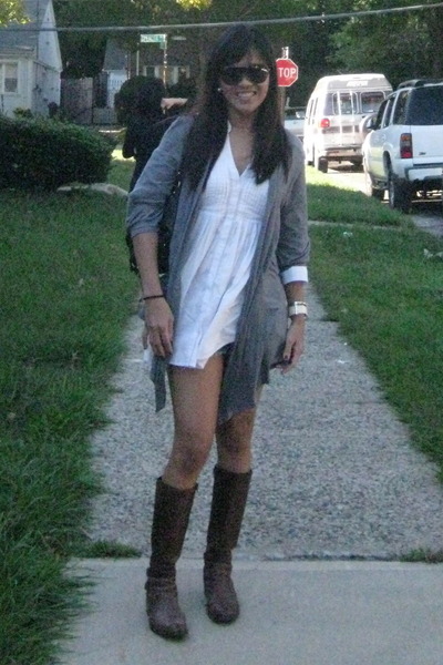 coach bag - Helmut Lang shorts - mother of pearl Louis Vuitton watch - from nord. coach bag · distressed denim Helmut Lang shorts