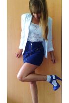 Newlook blazer - H&M skirt - Debenhams vest - Faith shoes