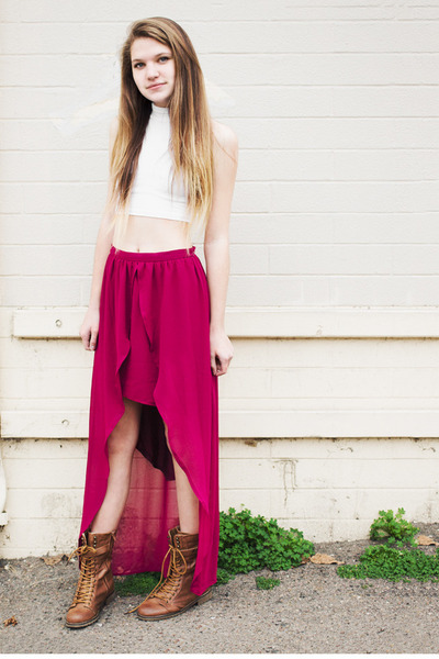 high low skirt and top