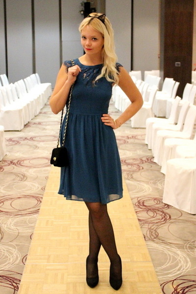 warehouse teal dress