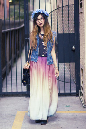 Goodwill jacket - Topshop shirt - unknown bag - unknown skirt - DIY accessories