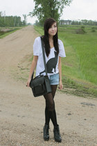 black romwe tights - black acid reign shirt