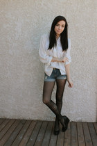 black wwwromwecom romwe tights - light blue Forever 21 shorts