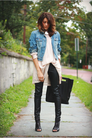 H&M dress - denim jacket - H&M pants