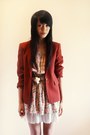 Light-pink-clubcouture-dress-maroon-vintage-blazer-brown-novo-wedges-off-w