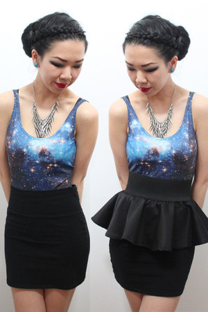 Black-peplum-skirt