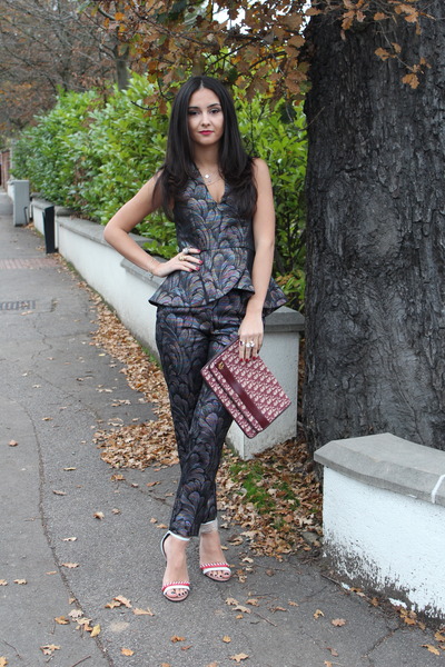 christian dior bag and sandals