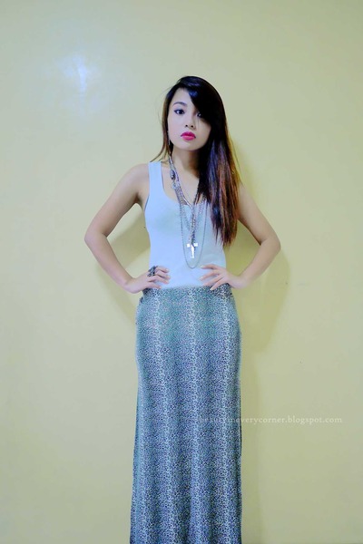 Fashion Skirts  Tops on Maxi Skirt Skirts  Tops  Silver Accessories    My Third  By Michelledy