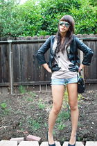 black Carbon blazer - beige Topshop - abercrombie and fitch shorts - black - bla
