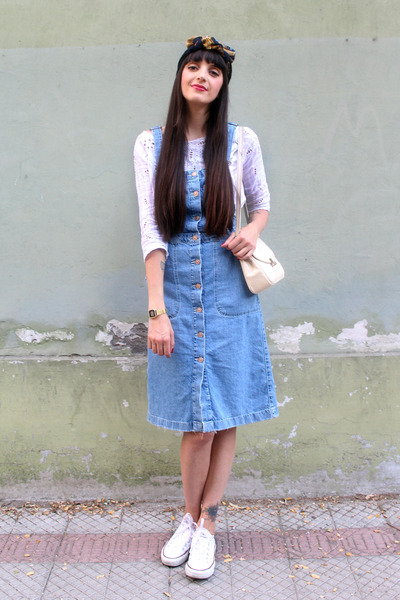 zara denim pinafore