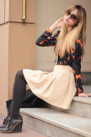neutral Zara skirt - black Alexander Wang shoes - navy Dolce Vita dress
