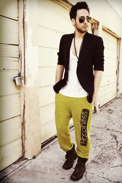 sweatpants and boots men