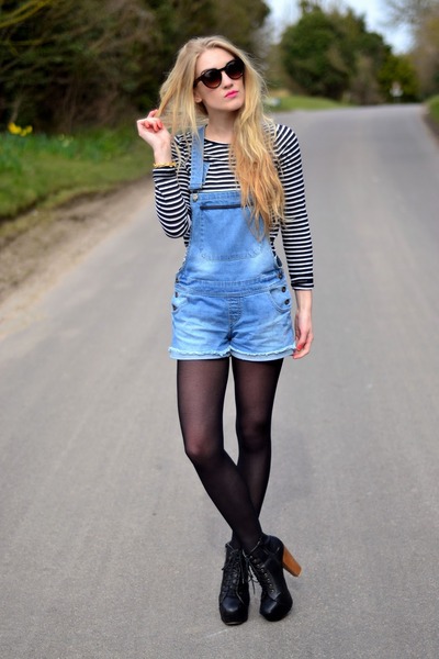 blue dungarees shorts