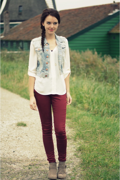 primark burgundy boots