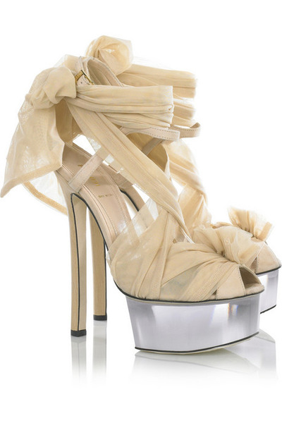 J by Jasper Conran Beige suede high heeled court shoes- at